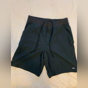 Alo 9” Repetition Shorts - Grey/Green M
